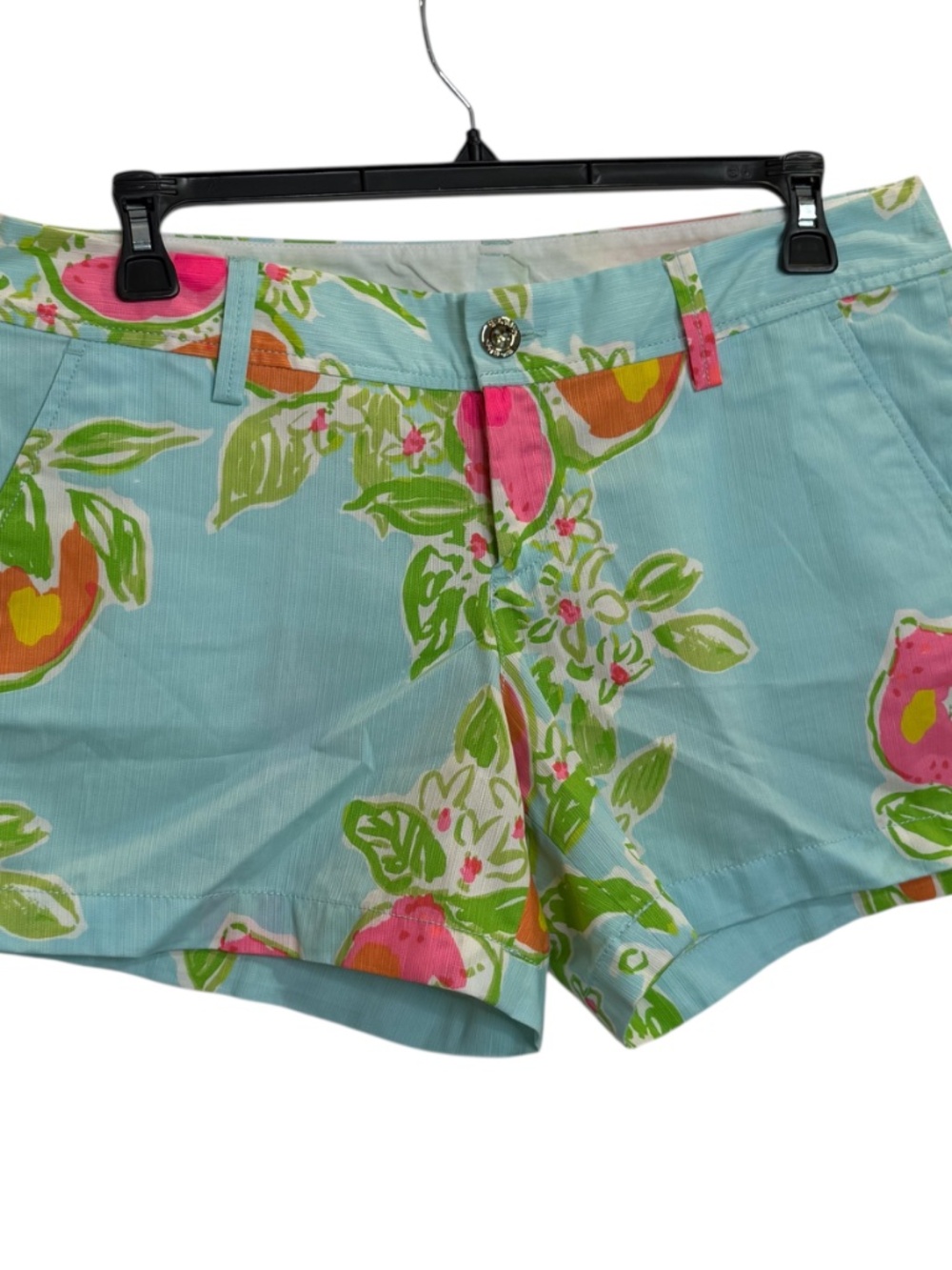 Lilly Pulitzer Pool Blue Pink Lemonade Callahan Shorts NWT - Picture 3 of 15